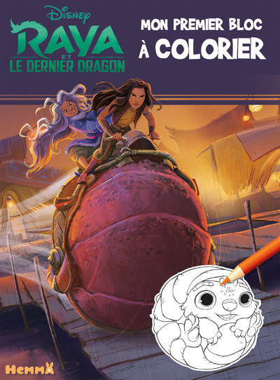 DISNEY RAYA ET LE DERNIER DRAGON - MON PREMIER BLOC A COLORIER