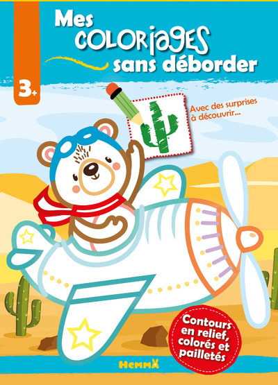 MES COLORIAGES SANS DEBORDER (OURS AVIATEUR)