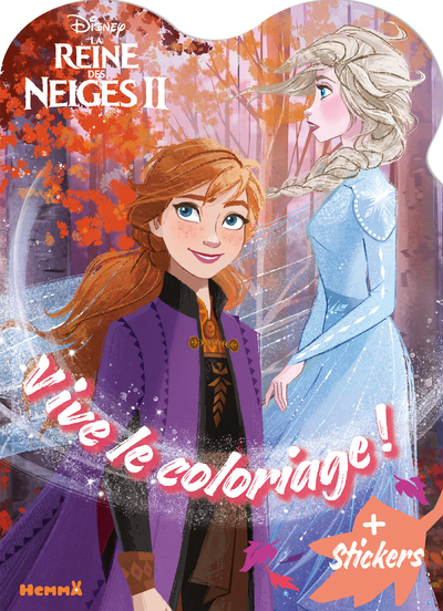 DISNEY LA REINE DES NEIGES 2 - VIVE LE COLORIAGE ! (ANNA ET ELSA DE PROFIL)