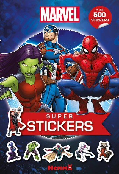 MARVEL - SUPER STICKERS (GAMORRA, CAPTAIN AMERICA,SPIDER-MAN)