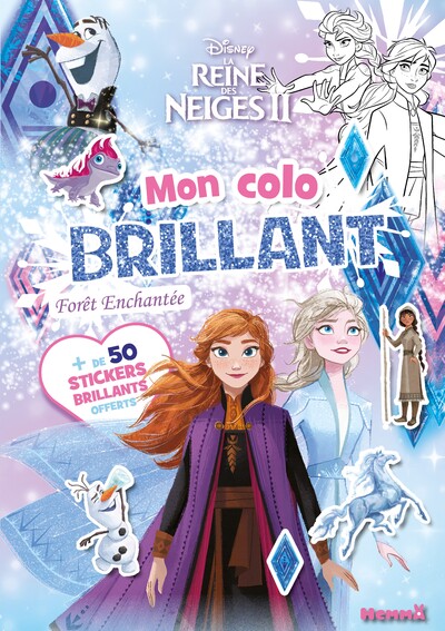 DISNEY LA REINE DES NEIGES 2 - MON COLO BRILLANT - FORET ENCHANTEE - + DE 50 STICKERS BRILLANTS OFFE